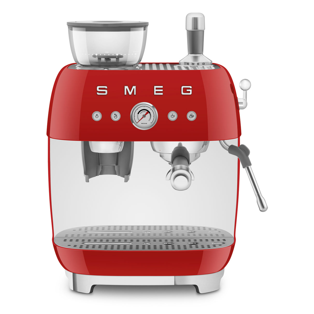 Used - like new: Espresso Machin with Grinder EGF03 Red