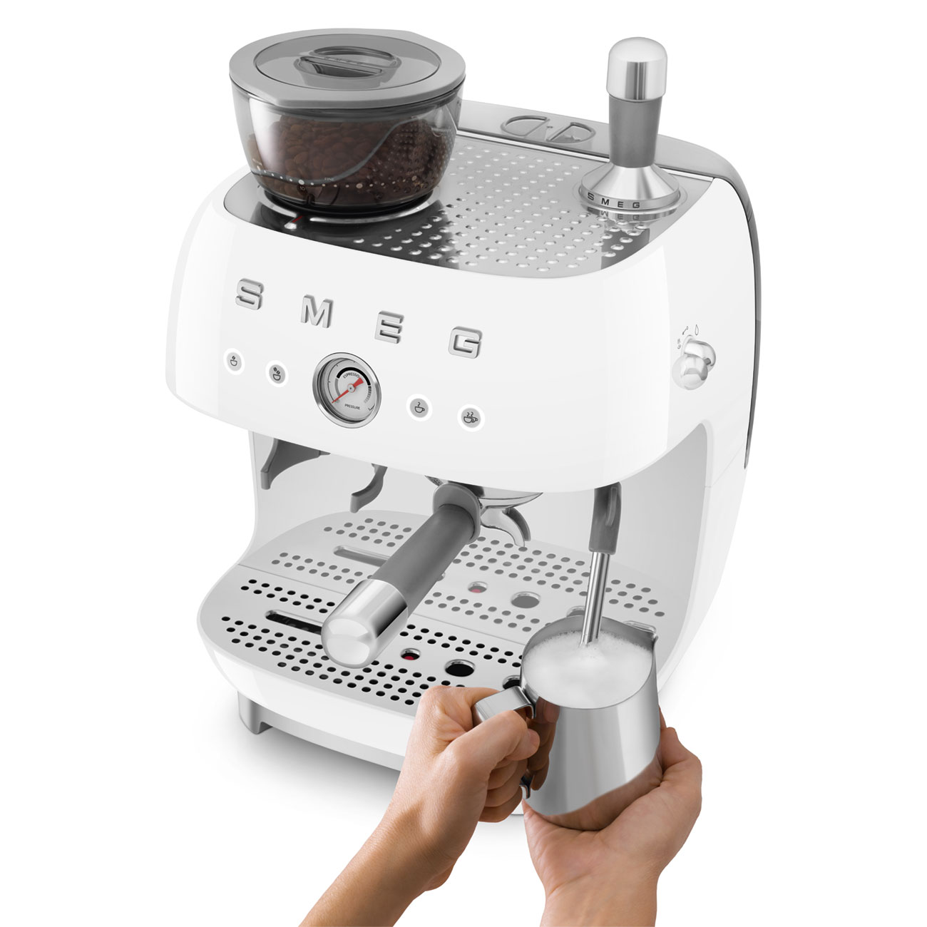 Housing Damage: Espresso Machine with Grinder EGF03 White