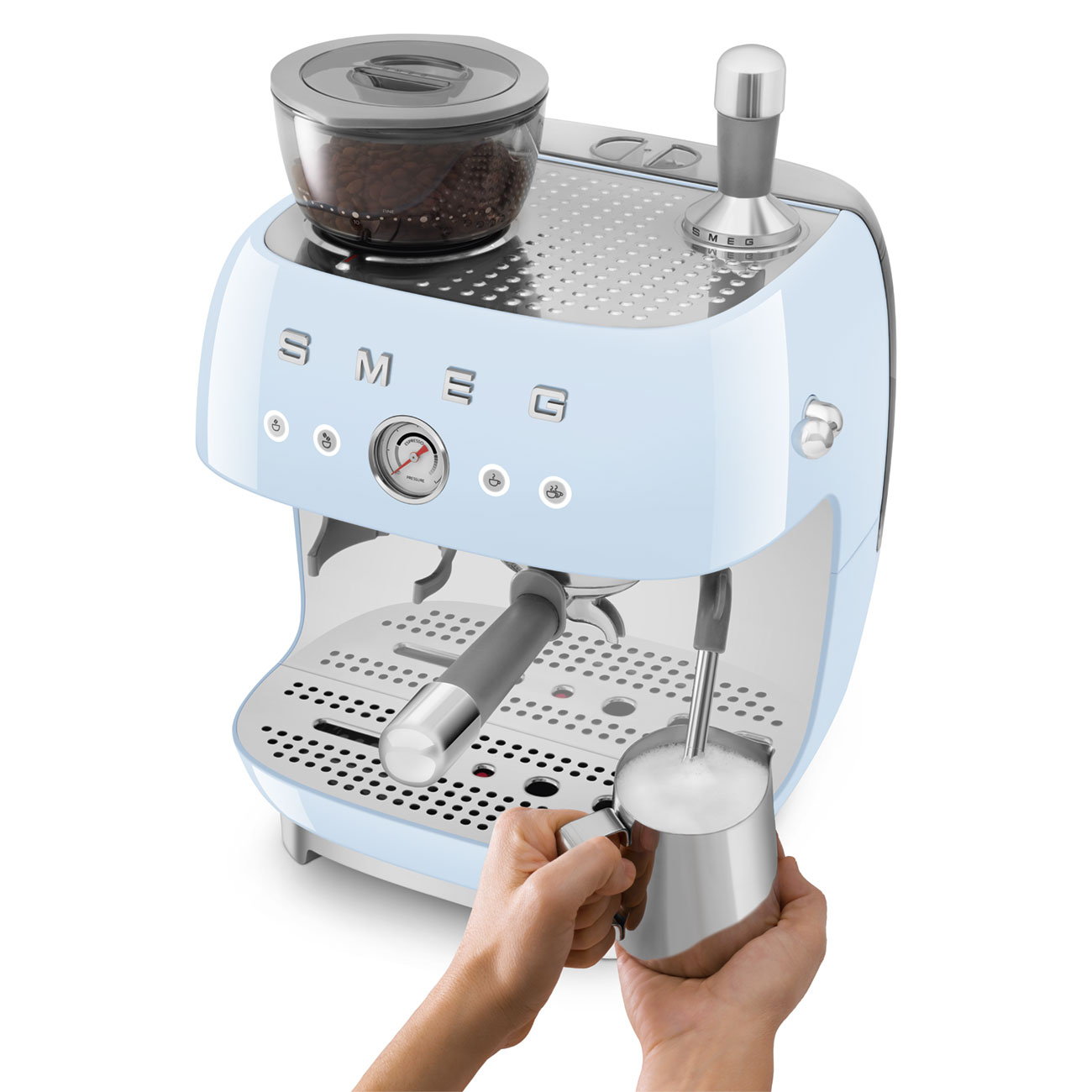 Used - like new: Espresso Machine with Grinder EGF03 Blue